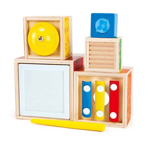 Hape Stacking Music Set | Colorful 6 Piece Musical Box Toy