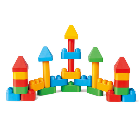 Hape PolyM Architect Starter Kit | 30 Piece Building Brick Construction Toy Set with Figurines & Accessories
