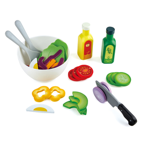 Hape Healthy Salad Playset | 39-piece Play Salad Set with Utensils And Ingredients for Pretend Play | 3+ Years 