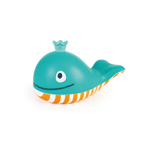Hape Bubble Blowing Whale | Baby Squirt Toy for Bath Time Play, Blue