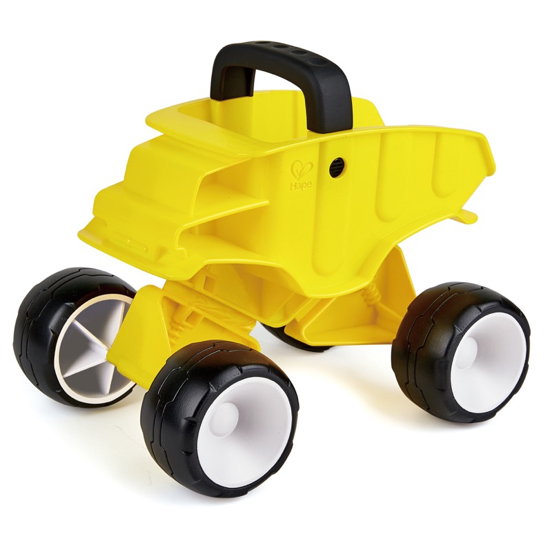 Hape Dump Truck | Dirt Mini Sand Vehicle Car Toy for Kids, Yellow